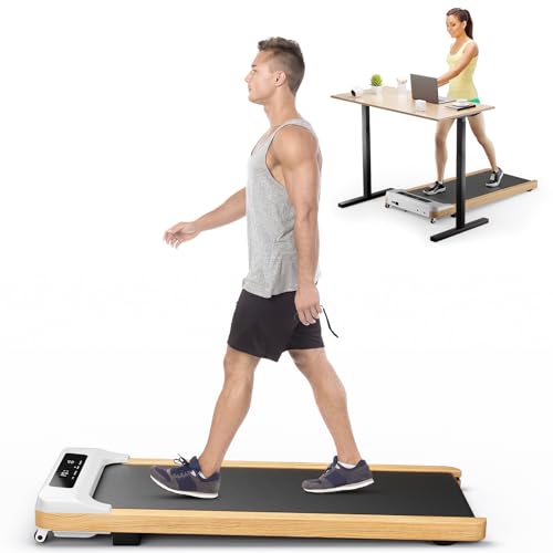 COSTWAY 3 in 1 Laufband 2,25HP, Walking Pad unter dem Schreibtisch 1-6km/h mit Fernbedienung, LED-Anzeige & 15 Programme, Treadmill tragbar für Zuhause & Büro bis 120kg Belastbar von COSTWAY