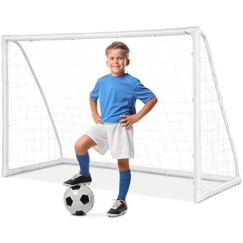 COSTWAY 2er Set 180x120cm Kinder Fußballtor für Spiele und Training von Kindern und Teenagern ab 6 Jahren, Fussballtor UPVC Fußballtraining COSTWAY 2er Set 180x120cm Kinder Fußballtor für Spiele und Training von Kindern und Teenagern ab 6 Jahren, Fussballtor UPVC Fußballtraining von COSTWAY