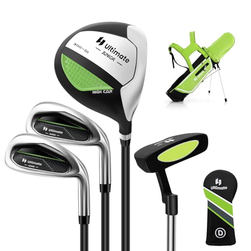 COSTWAY 4-teiliges Kinder Golfschläger Set, Rechtshand Golfschlägersätze mit Golftasche & Regenhaube, Komplettes Golf Set inkl. 7 Eisen, S Eisen, 1 Driver & Putter für Kinder von 8-10 Jahren(Grün) COSTWAY 4-teiliges Kinder Golfschläger Set, Rechtshand Golfschlägersätze mit Golftasche & Regenhaube, Komplettes Golf Set inkl. 7 Eisen, S Eisen, 1 Driver & Putter für Kinder von 8-10 Jahren(Grün) von COSTWAY