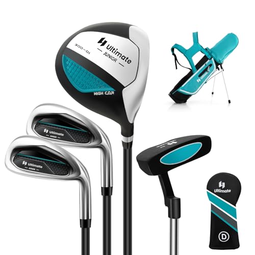 COSTWAY 4-teiliges Kinder Golfschläger Set, Rechtshand Golfschlägersätze mit Golftasche & Regenhaube, Komplettes Golf Set inkl. 7 Eisen, S Eisen, 1 Driver & Putter für Kinder von 8-10 Jahren(Blau) COSTWAY 4-teiliges Kinder Golfschläger Set, Rechtshand Golfschlägersätze mit Golftasche & Regenhaube, Komplettes Golf Set inkl. 7 Eisen, S Eisen, 1 Driver & Putter für Kinder von 8-10 Jahren(Blau) von COSTWAY