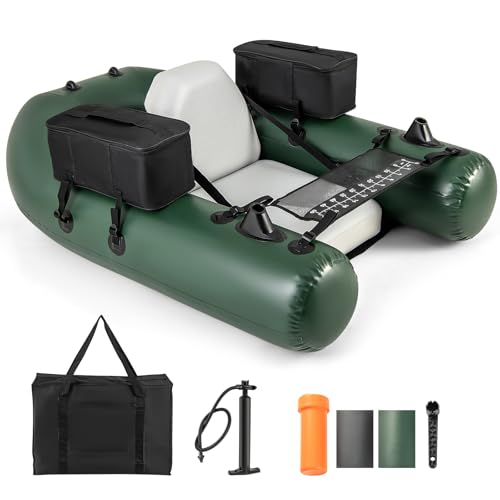 COSTWAY Aufbelasbares Fischerboot Schlauchboot, Angelboot mit Rückenlehne, Pumpe & Gurte, Bellyboat 100 kg Belastbar, Paddelboot 157 x 114 x 35 cm COSTWAY Aufbelasbares Fischerboot Schlauchboot, Angelboot mit Rückenlehne, Pumpe & Gurte, Bellyboat 100 kg Belastbar, Paddelboot 157 x 114 x 35 cm von COSTWAY