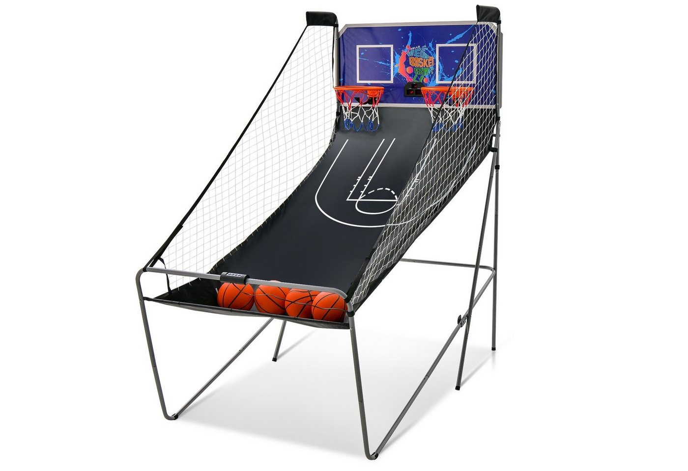 COSTWAY Basketballkorb Arcade-Basketballspiel, inkl. 4 Bällen, klappbar von COSTWAY