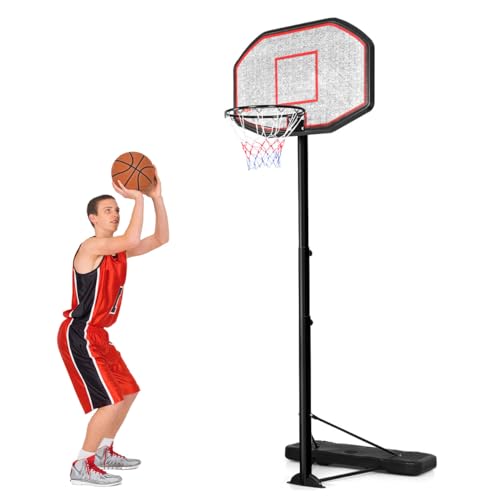 COSTWAY Basketballständer 200-305cm höhenverstellbar, Basketballkorb mit Ständer, Basketballanlage rollbar, Korbanlage geeignet für Indoor und Outdoor COSTWAY Basketballständer 200-305cm höhenverstellbar, Basketballkorb mit Ständer, Basketballanlage rollbar, Korbanlage geeignet für Indoor und Outdoor von COSTWAY