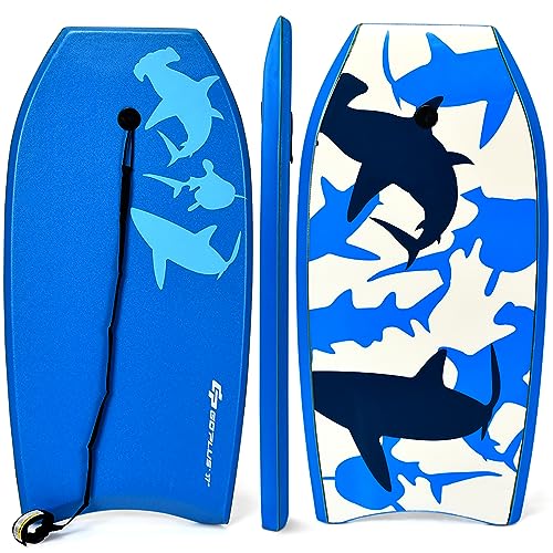 COSTWAY Bodyboard, Schwimmbrett Schwimmboard, Surfbrett Kinder, Surfboard, Sup-Board (94x47x5,5cm, Blau) von COSTWAY