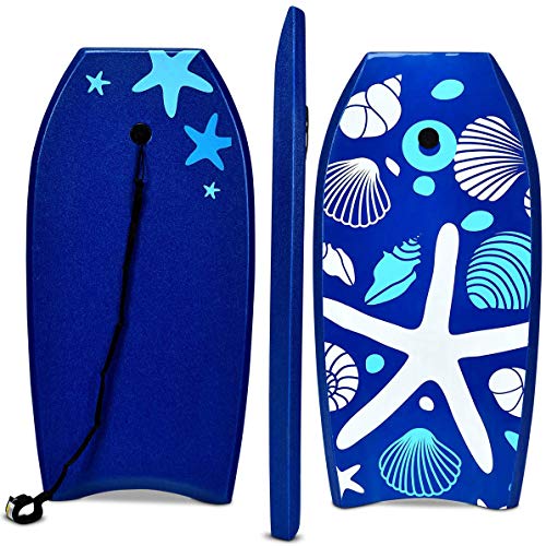 COSTWAY Bodyboard, Schwimmbrett Schwimmboard, Surfbrett Kinder, Surfboard, Sup-Board 104x52x6cm (dunkelblau) von COSTWAY