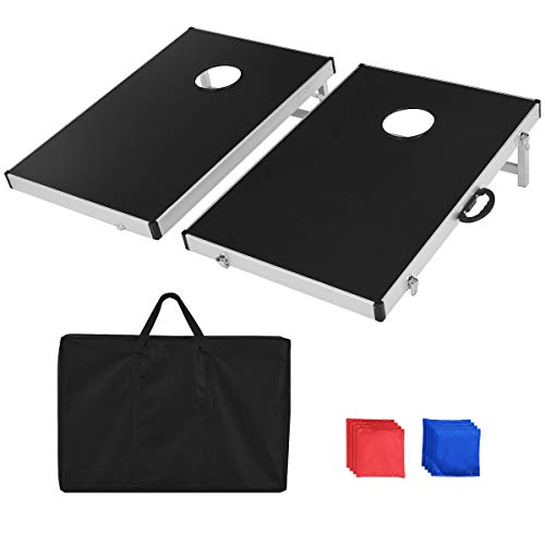 COSTWAY Cornhole Boards, Wurfspiel Geschicklichkeitsspiel für Kinder&Erwachsene, Sandsack Spielbrett mit klappbarem Design & Griff, Strandspiel klassisch für Mehrspieler-Spiele COSTWAY Cornhole Boards, Wurfspiel Geschicklichkeitsspiel für Kinder&Erwachsene, Sandsack Spielbrett mit klappbarem Design & Griff, Strandspiel klassisch für Mehrspieler-Spiele von COSTWAY