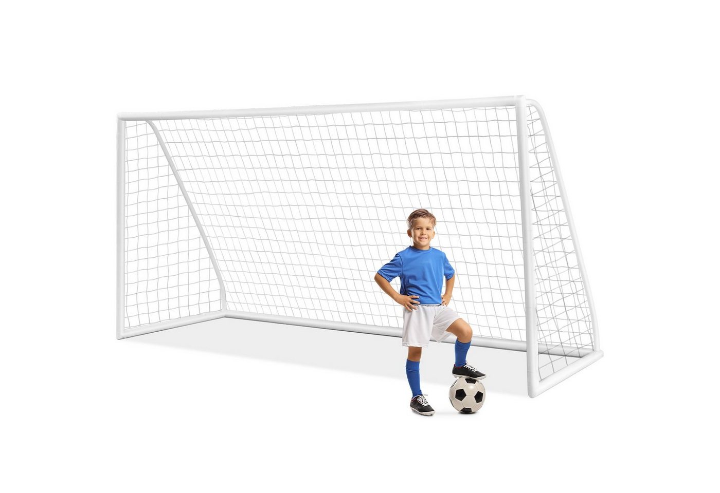 COSTWAY Fußballtor, 365 x 182cm, für Kinder, Garten, outdoor von COSTWAY