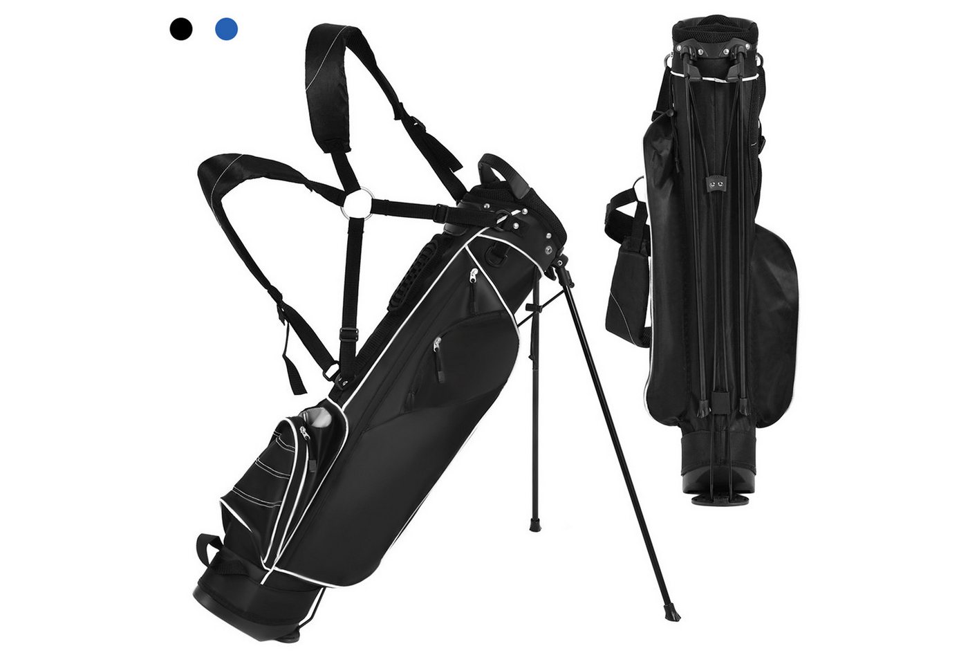 COSTWAY Golfreisetasche Golfbag, für Max. 4 Schläger, mit Ständer von COSTWAY