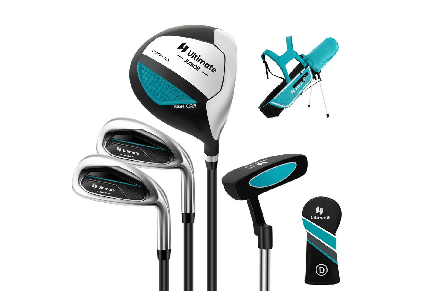 COSTWAY Golfschläger + Golfbag, 4-tlg., COSTWAY Kindergolf, Rechtshand, für Kinder von 5-7 Jahren COSTWAY Golfschläger + Golfbag, 4-tlg., COSTWAY Kindergolf, Rechtshand, für Kinder von 5-7 Jahren von COSTWAY
