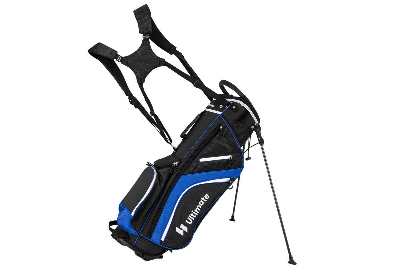 COSTWAY Golftrolley + Golfbag, Golf Standtasche mit 6 Taschen COSTWAY Golftrolley + Golfbag, Golf Standtasche mit 6 Taschen von COSTWAY