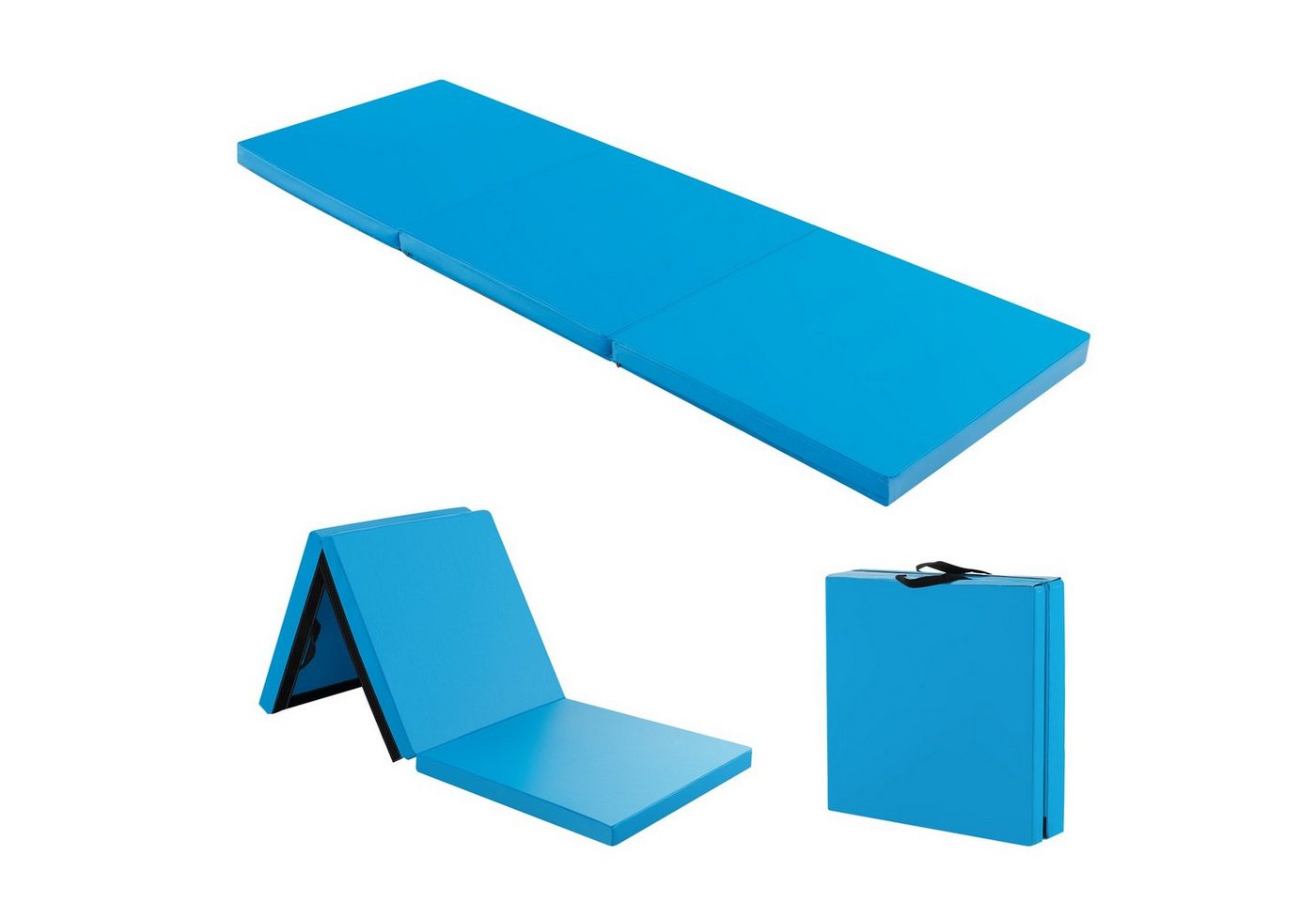 COSTWAY Gymnastikmatte Yogamatte, 180 x 60 x 5 cm, tragbar &rutschfest von COSTWAY