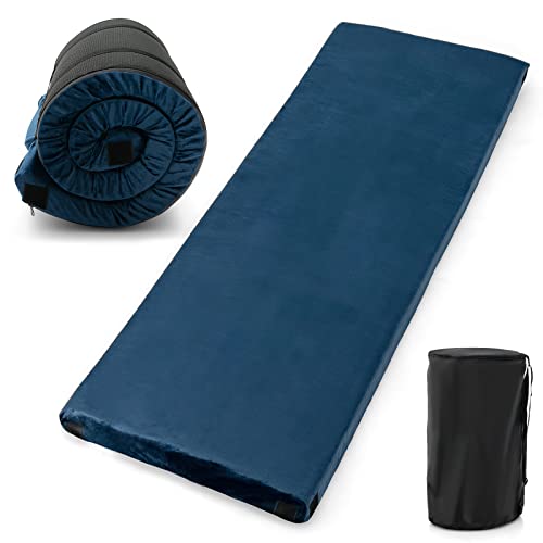 COSTWAY Campingmatratze aus Memory-Schaum, leichte Schlafmatte mit Flanellbezug, inkl. Tragetasche, Gästematratze für Reisen, Wandern, Zuhause, 183 x 62,5 x 6,5 cm (Marineblau) COSTWAY Campingmatratze aus Memory-Schaum, leichte Schlafmatte mit Flanellbezug, inkl. Tragetasche, Gästematratze für Reisen, Wandern, Zuhause, 183 x 62,5 x 6,5 cm (Marineblau) von COSTWAY