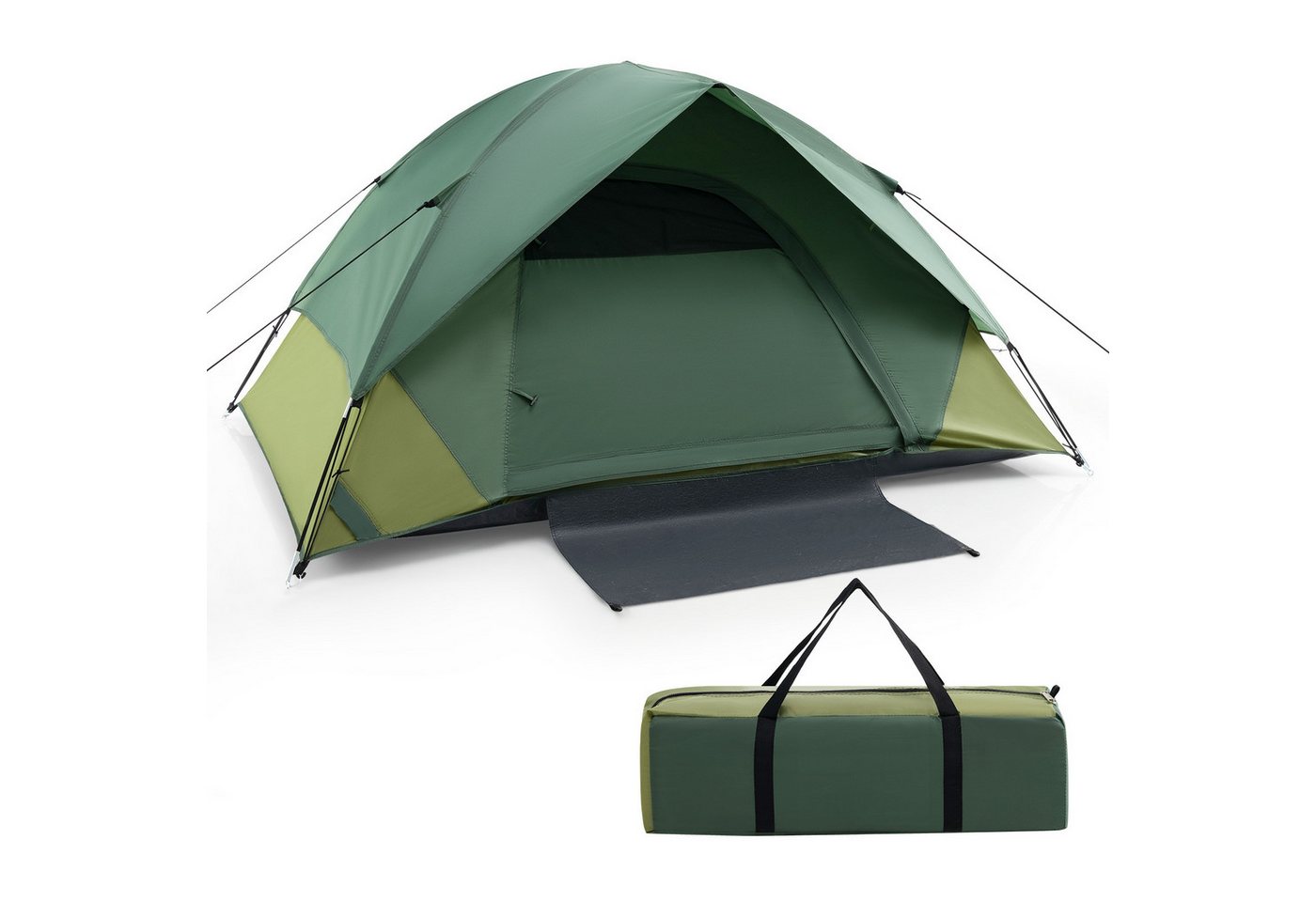 COSTWAY Kuppelzelt, Personen: 2, Campingzelt mit abnehmbarem Regenschutz, Bodenplane von COSTWAY