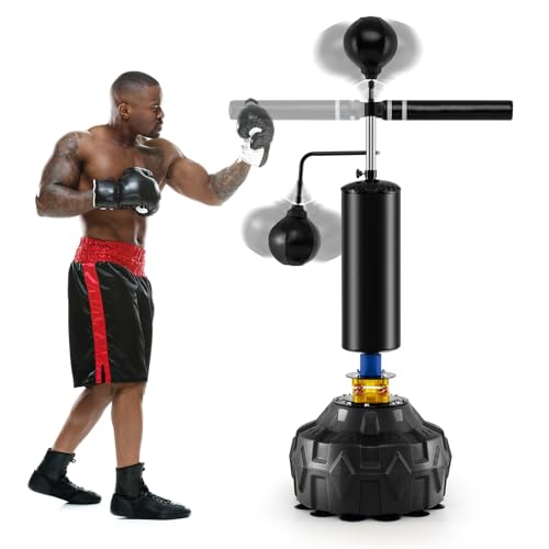 COSTWAY Punchingball stehend, 360 °Reflexstange, höhenverstellbarer Standboxsack mit 2 Speedbällen, Box Geschwindigkeitstrainer für Boxen und MMA COSTWAY Punchingball stehend, 360 °Reflexstange, höhenverstellbarer Standboxsack mit 2 Speedbällen, Box Geschwindigkeitstrainer für Boxen und MMA von COSTWAY