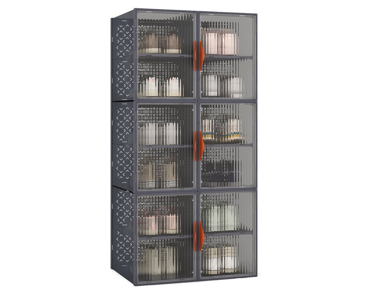 COSTWAY Schuhbox, 12er Set Schuh-Organizer stapelbar, mit Deckel Kunststoff COSTWAY Schuhbox, 12er Set Schuh-Organizer stapelbar, mit Deckel Kunststoff von COSTWAY