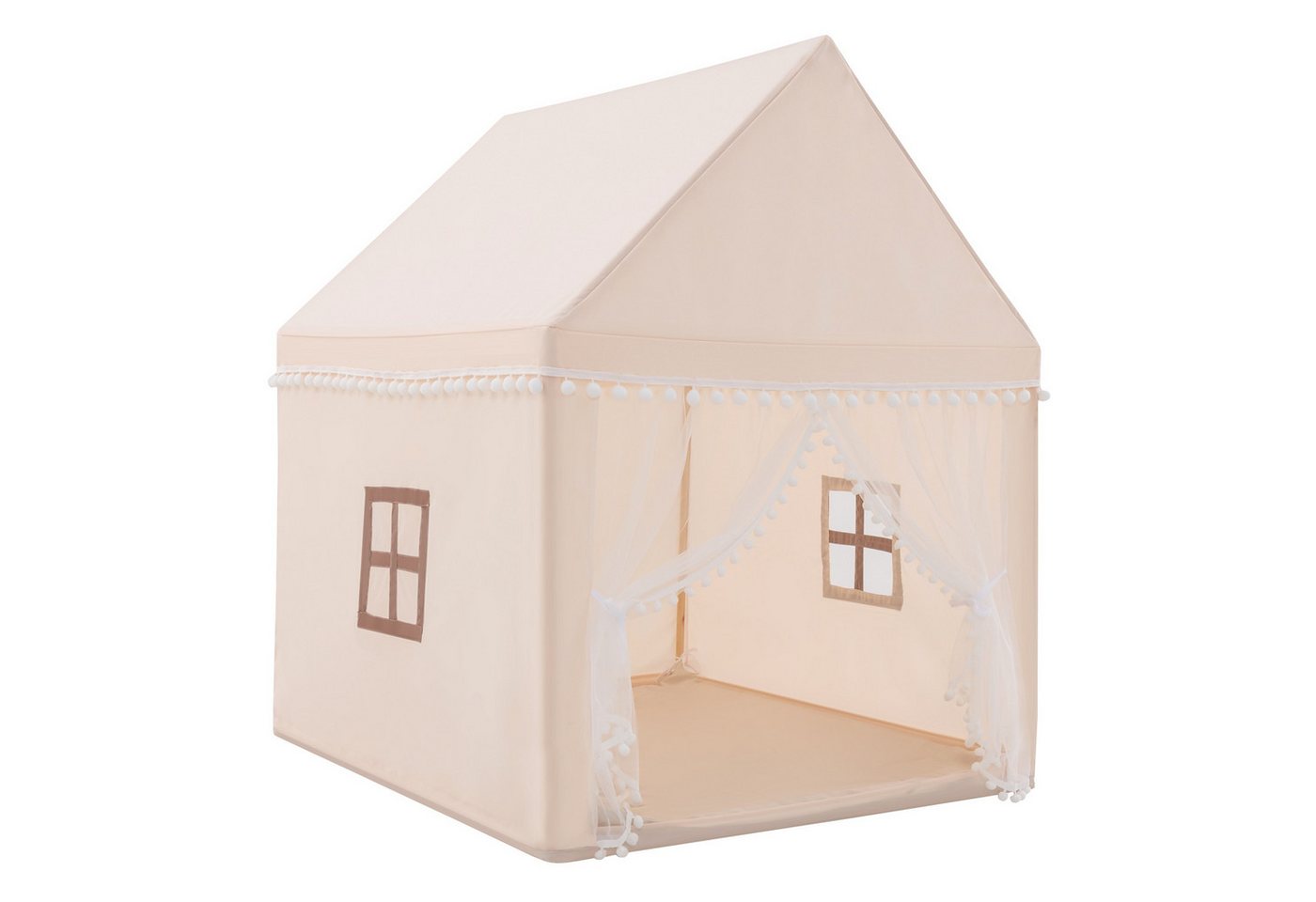 COSTWAY Spielzelt Kinder, mit Baumwolldecke, Fenster 120x105x140cm von COSTWAY