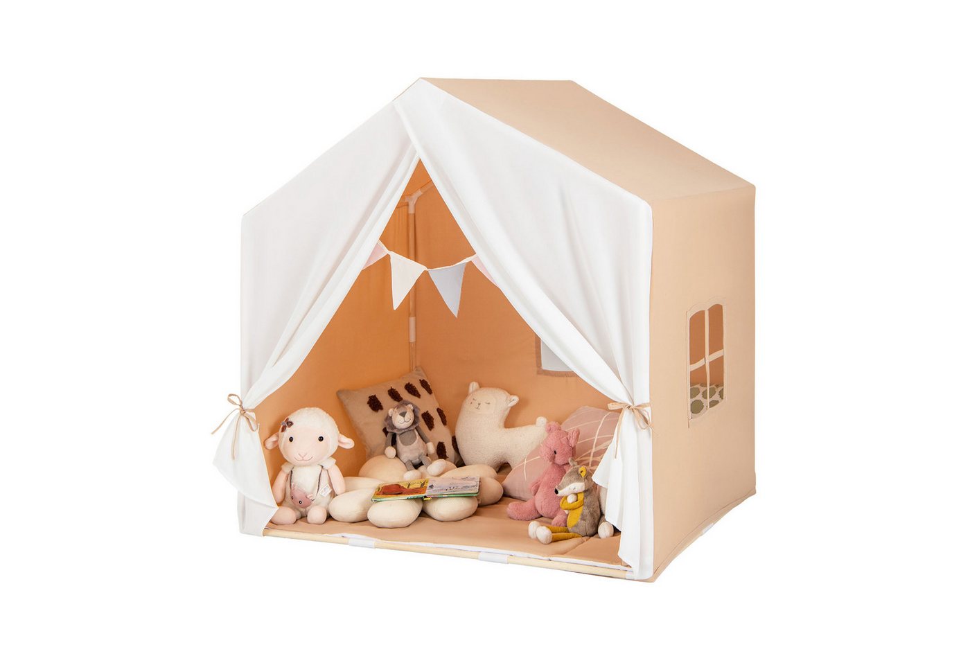 COSTWAY Spielzelt Spielhaus 131 x 91 x 131cm, mit Flaggen COSTWAY Spielzelt Spielhaus 131 x 91 x 131cm, mit Flaggen von COSTWAY