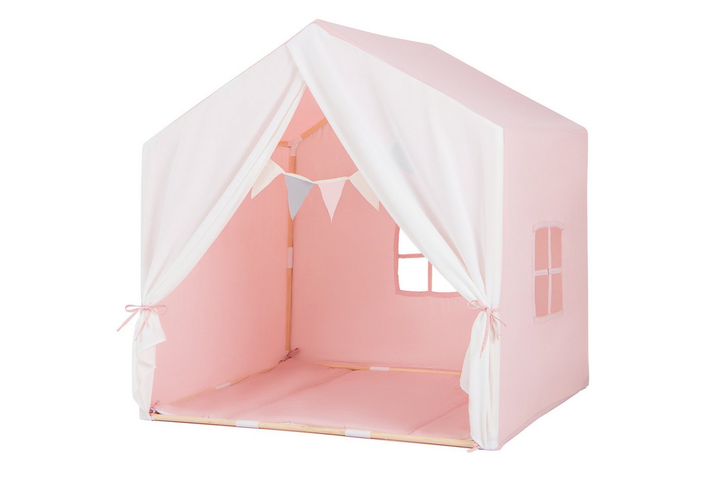 COSTWAY Spielzelt Spielhaus 131 x 91 x 131cm, mit Flaggen COSTWAY Spielzelt Spielhaus 131 x 91 x 131cm, mit Flaggen von COSTWAY