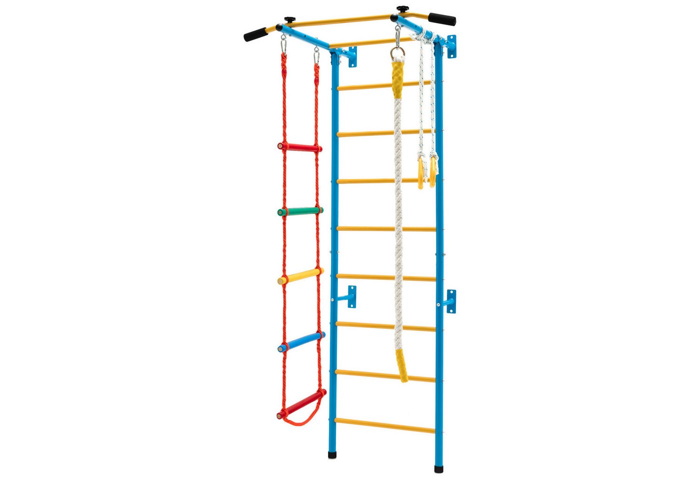 COSTWAY Sprossenwand Turnwand, mit Klimmzugstange, Metall von COSTWAY