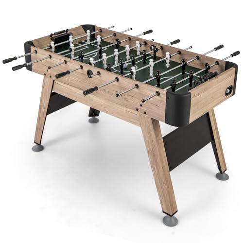 COSTWAY Tischkicker, Kickertisch inkl. 2 Bälle & 26 Kicker & 2 Punktezähler, Fußballtisch mit Höhenverstellbare Füße, Robuster Tischfußball Spieltisch für Erwachsene und Kinder, 117 x 67,5 x 84,5 cm von COSTWAY