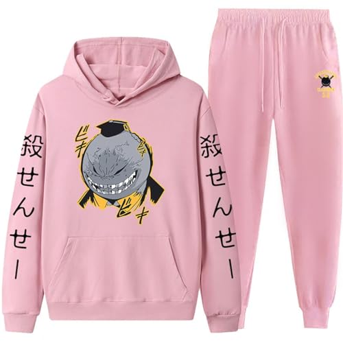 Assassination Classroom Mode Gedruckt Top Und Hosen Paar Casual Set Frauen Warme Dicke Jogging Kleidung Mit Pocket Hoodies Sporthosen-Color-6||XL von COSXHF