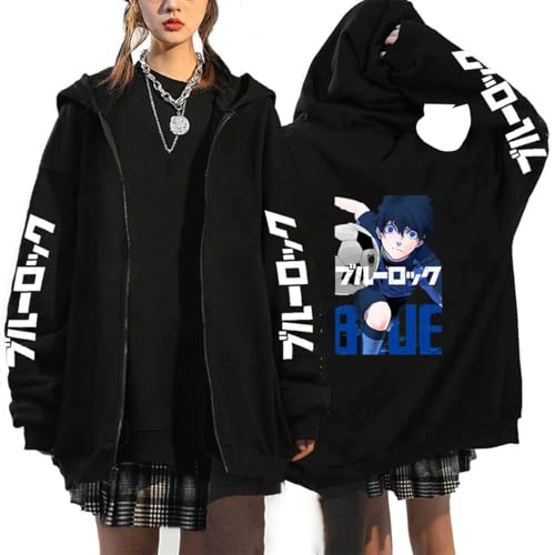 COSXHF Anime Blue Lock 2D Prints Hoodie Herbst Winter Langarm Sweatshirt Neutral Streetwear Harajuku Sportswear Y2K Kleidung-Blue-7||XXS von COSXHF