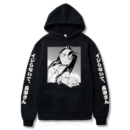 COSXHF Anime Don't Toy with Me 2D Prints Hoodie Herbst Winter Langarm Sweatshirt Neutral Streetwear Harajuku Sportswear Y2K Kleidung-Negro||XS von COSXHF