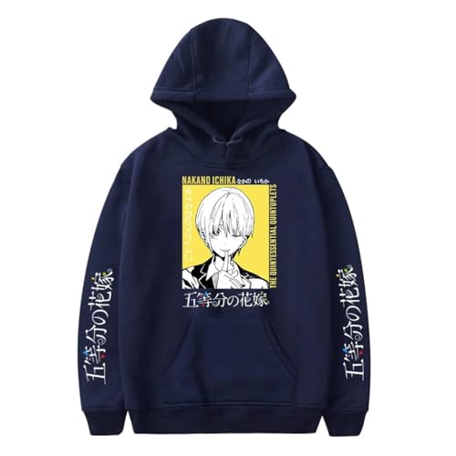 COSXHF Anime The Quintessential Quintuplets Prints Hoodie Herbst Winter Langarm Sweatshirt Neutral Streetwear Harajuku Sportswear Y2K Kleidung-Blue||S von COSXHF