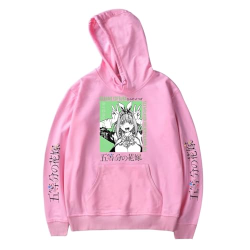 COSXHF Anime The Quintessential Quintuplets Prints Hoodie Herbst Winter Langarm Sweatshirt Neutral Streetwear Harajuku Sportswear Y2K Kleidung-PINK||S von COSXHF