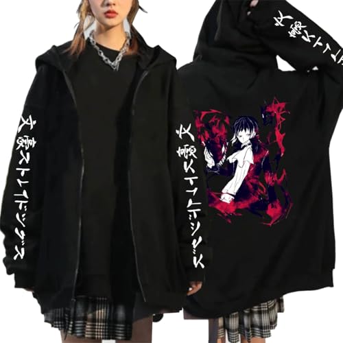 COSXHF Bungo Streuner Hunde Gedruckt Hoodies Y2K Manga Frauen Männer Langarm Warm Ovesize Kordelzug Sweatshirts-Negro||XL von COSXHF