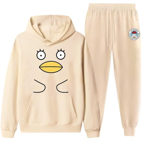 COSXHF Damen Trendiges Sport Zweiteiliges Set Herbst Und Winter Langarm Sweatshirt Sporthose Gintama Bedruckte Dicke Unisex-Version-Color-7||3XL von COSXHF