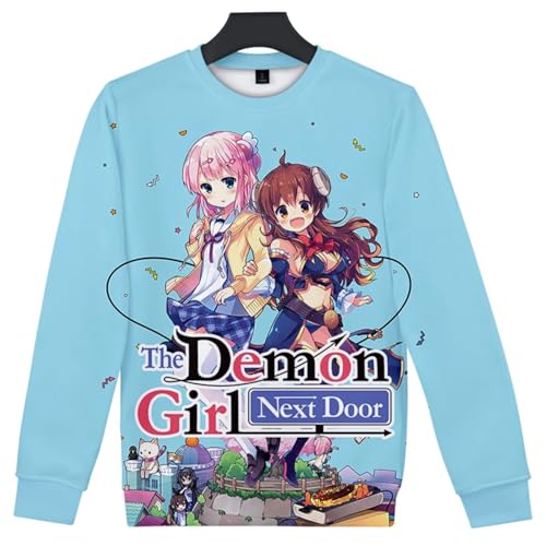 COSXHF Harajuku Machikado Mazoku 3D Sporthemd Lässiger Pullover Straßensporthemd Sporthemd Herren Rundhalsausschnitt-Color-9||M von COSXHF