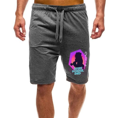 COSXHF High School D×D Leisure Sport Shorts Strandhosen Herren Fitness Shorts Mit 50% Baumwolle-Color-5||L von COSXHF