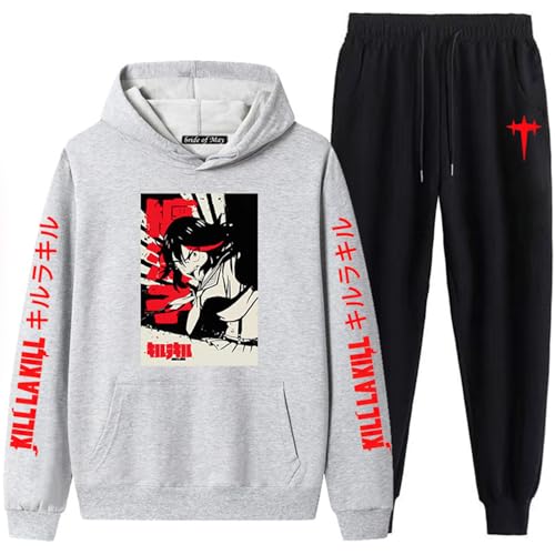 Kill la Kill Damen Und Herren Sets Frühling Herbst Zipper Hoodie Und Hose 2 Stück Casual Trainingsanzug Laufen Jogging Sportswear Anzug Zipper Hoodie Pant Sets-4-COLOR-6||XXL von COSXHF