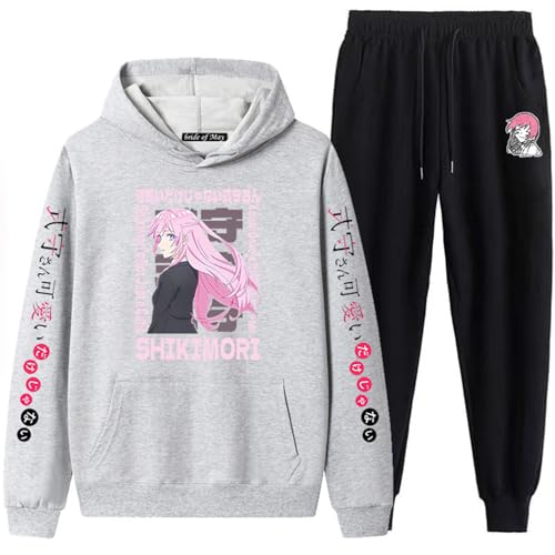 Shikimori's Not Just a Cutie Damen Und Herren Sets Frühling Herbst Zipper Hoodie Und Hose 2 Stück Casual Trainingsanzug Laufen Jogging Sportswear Anzug Zipper Hoodie Pant Sets-3-COLOR-8||XXL von COSXHF