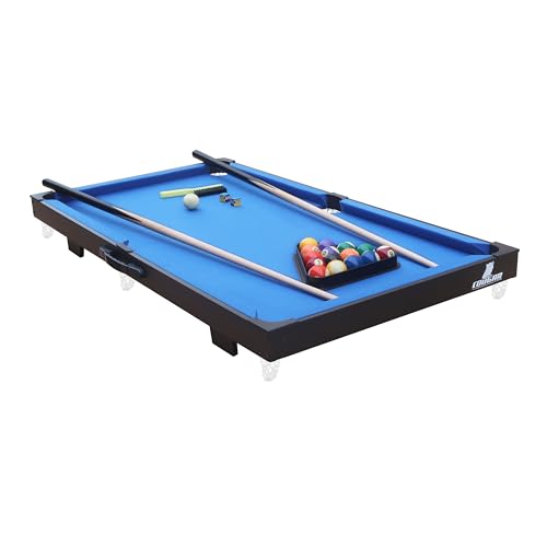 Cougar Mini Billardtisch Tragbar, blau | Kleiner Pooltisch inkl. Zubehör | Indoor Pool/Billard für Kinder & Erwachsene | 118 x 64 x 12 cm Cougar Mini Billardtisch Tragbar, blau | Kleiner Pooltisch inkl. Zubehör | Indoor Pool/Billard für Kinder & Erwachsene | 118 x 64 x 12 cm von COUGAR