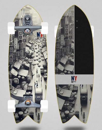 Cromic Surfskate Complete with Surfskate T12 - NY Town 32 Fish von COUNTRY BASQUE INGURUASAKARI INDUSTRY
