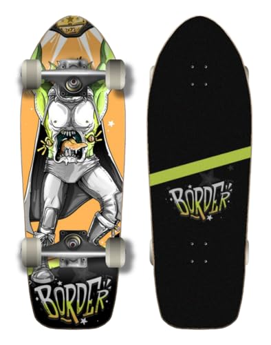 Heavy Poison Skateboard, komplett, Old School Santo Neme, 9,65 x 30,11 cm von COUNTRY BASQUE INGURUASAKARI INDUSTRY