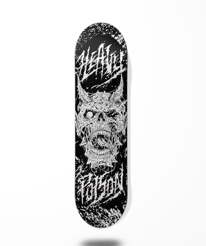 Heavy Poison Skateboard Skate Skateboard Deck Deck Deck Skull Demon Dark 8.0 von COUNTRY BASQUE INGURUASAKARI INDUSTRY