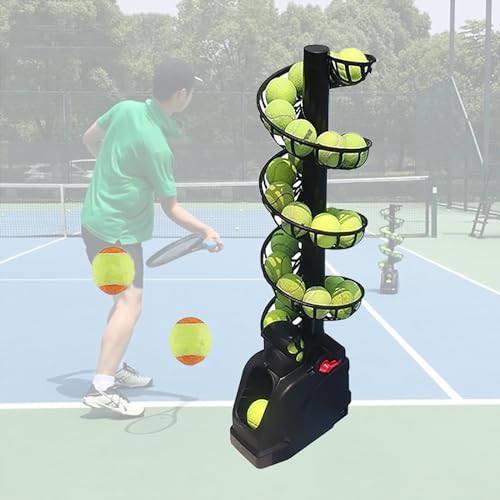 COYEUX Tennisballmaschine, Verstellbarer Tennisballwerfer, automatische Drehung, einstellbare Servierfrequenz und -intensität, fasst etwa 30 Bälle, für alle Altersstufen von COYEUX