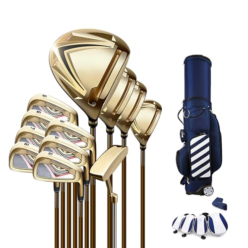 Golfschläger-Set für Erwachsene für die rechte Hand, 12 Stück, kompletter Golfschläger, mit Standtasche, Carbonschaft, tolles Golfgeschenk für Männer und Frauen von COYEUX