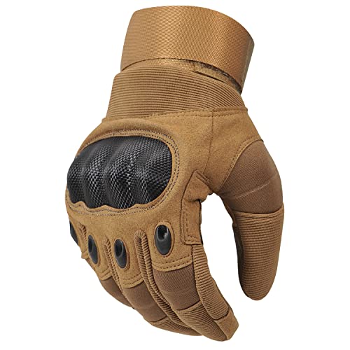 COZOME Motorradhandschuhe Herren, Touchscreen Handschuhe Motorrad Sommer, Schutzhandschuhe für Motocross, Roller, Moped, Mofa, Quad, Paitball, ATV, Mountainbiken (XXL, Braun) von COZOME