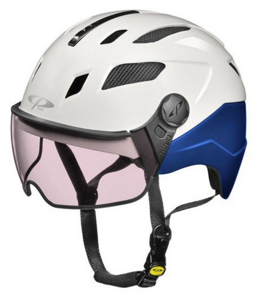 CP premium helmets Fahrradhelm Chimayo Urban magic Vario Visier Fahrradhelm E Bike Helm whiteblue von CP premium helmets