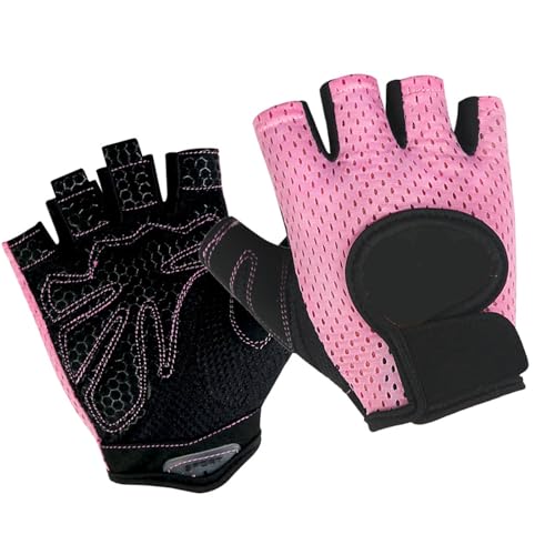 CPAOWEHF 2 x Halbfinger-Fitness-Handschuhe, fingerlos, rutschfest, Fitness, für Herren und Damen, Gewichtheben von CPAOWEHF