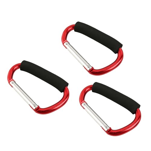 CPAOWEHF 3 x D-förmige Schaumstoff-Schnallen, Aluminiumlegierung, Karabinerhaken mit Schwämmen-Clip, Einkaufstaschenhalter CPAOWEHF 3 x D-förmige Schaumstoff-Schnallen, Aluminiumlegierung, Karabinerhaken mit Schwämmen-Clip, Einkaufstaschenhalter von CPAOWEHF