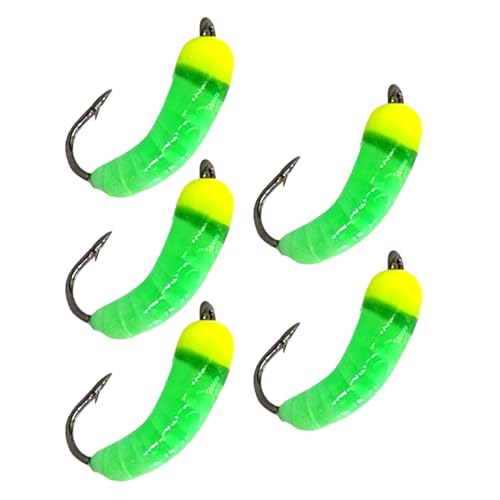 CPAOWEHF 5Pcs Schnell Sinkende Swimbaits Angeln Perle Kopf Lockt Köder Mit Einzel Haken Für Forelle Lachs Süßwasser Salzwasser Angeln von CPAOWEHF