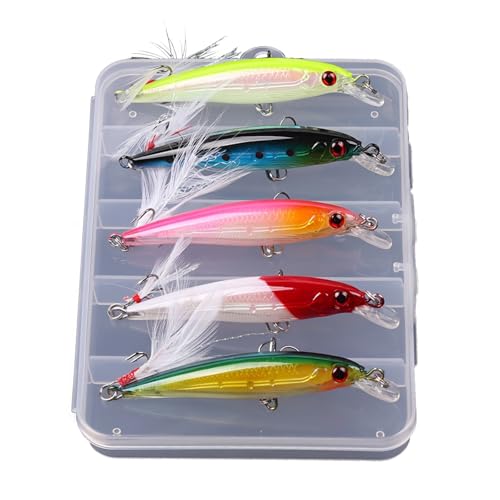 CPAOWEHF 5Pcs Schwimmende Harte Köder 6 8g Wobbler Forelle Walleye Lockt Swimbait Minnow Angeln Lockt Für Salzwasser Angeln von CPAOWEHF