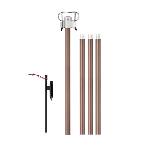 CPAOWEHF Aluminiumlegierung Zusammenklappbar Für Den Außenbereich Lampenpfosten Stange Lampenaufhänger Camping Lampenständer Mit Doppelhaken Für Camping Wandern Angeln von CPAOWEHF