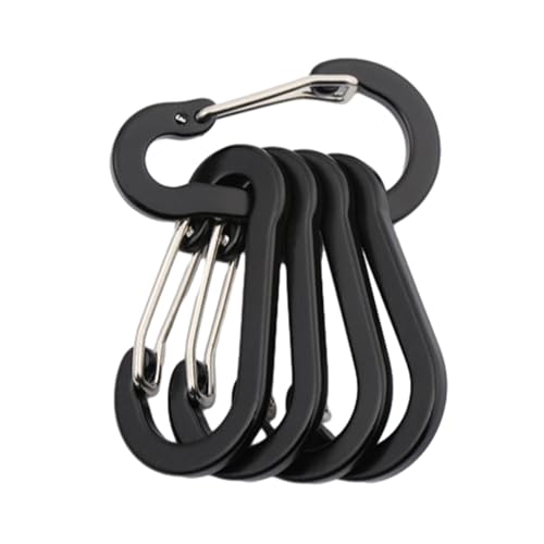 CPAOWEHF Karabiner Clips 5 Stück Robuster Karabinerhaken Für Fitnessstudio Camping Wandern Freien Karabiner Für Leine Geschirr von CPAOWEHF