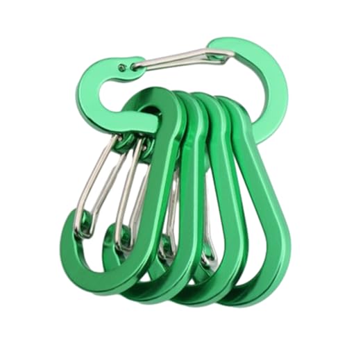 CPAOWEHF Karabiner Clips 5 Stück Robuster Karabinerhaken Für Fitnessstudio Camping Wandern Freien Karabiner Für Leine Geschirr von CPAOWEHF